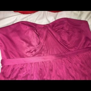 Sheer Purpleish burgundy dress, size 3x strapless halter top